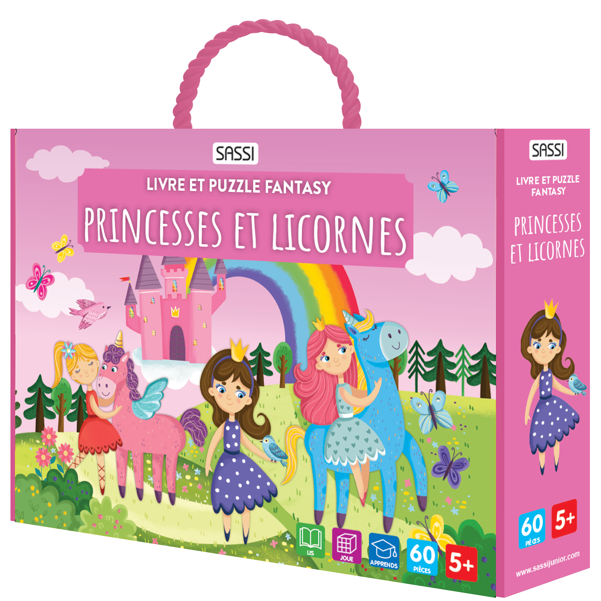 Livre et puzzle - Princesses et licornes