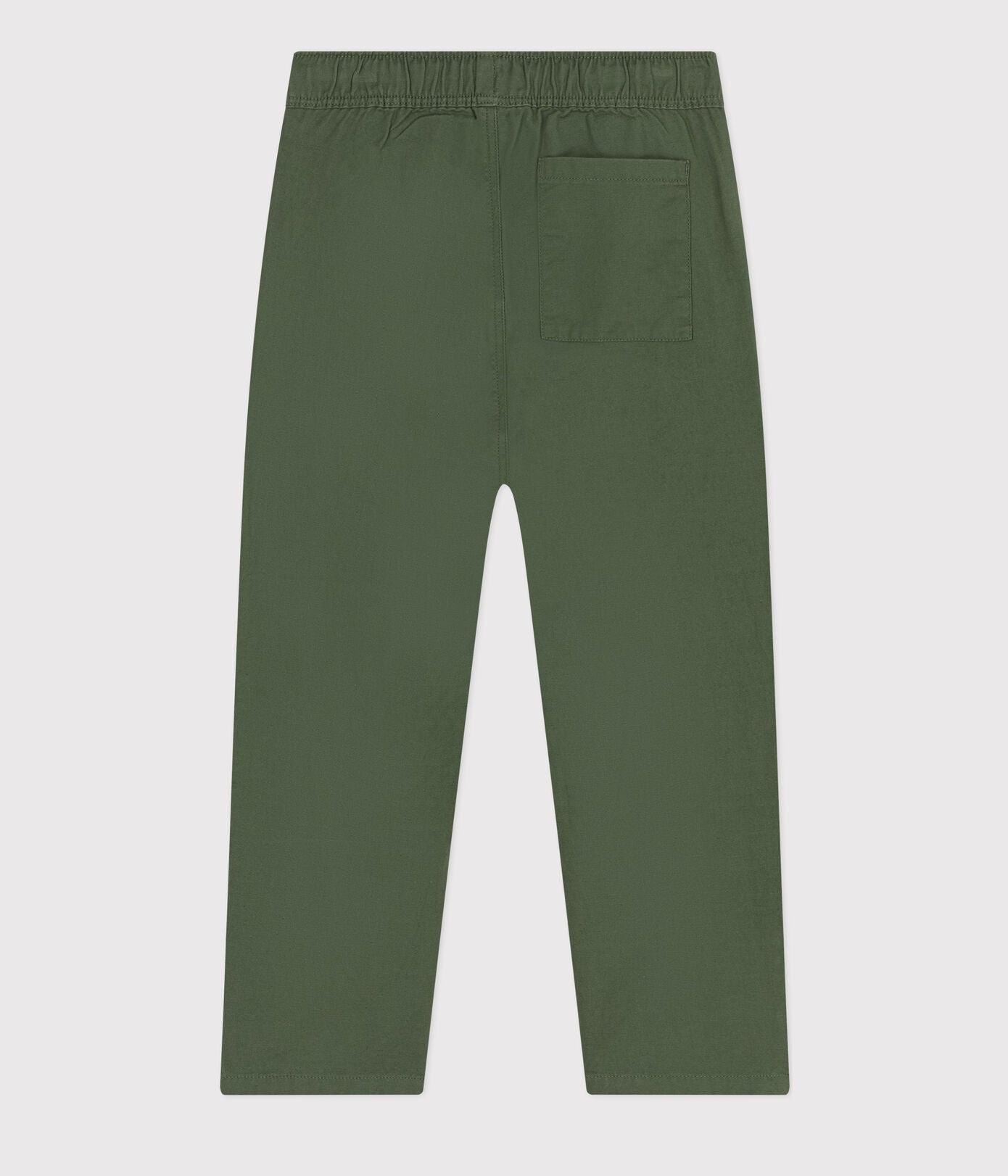 Pantalon toile de coton vert croco - enfant