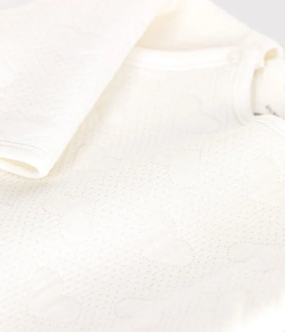 Pyjama bébé en tubique blanc liste #332794