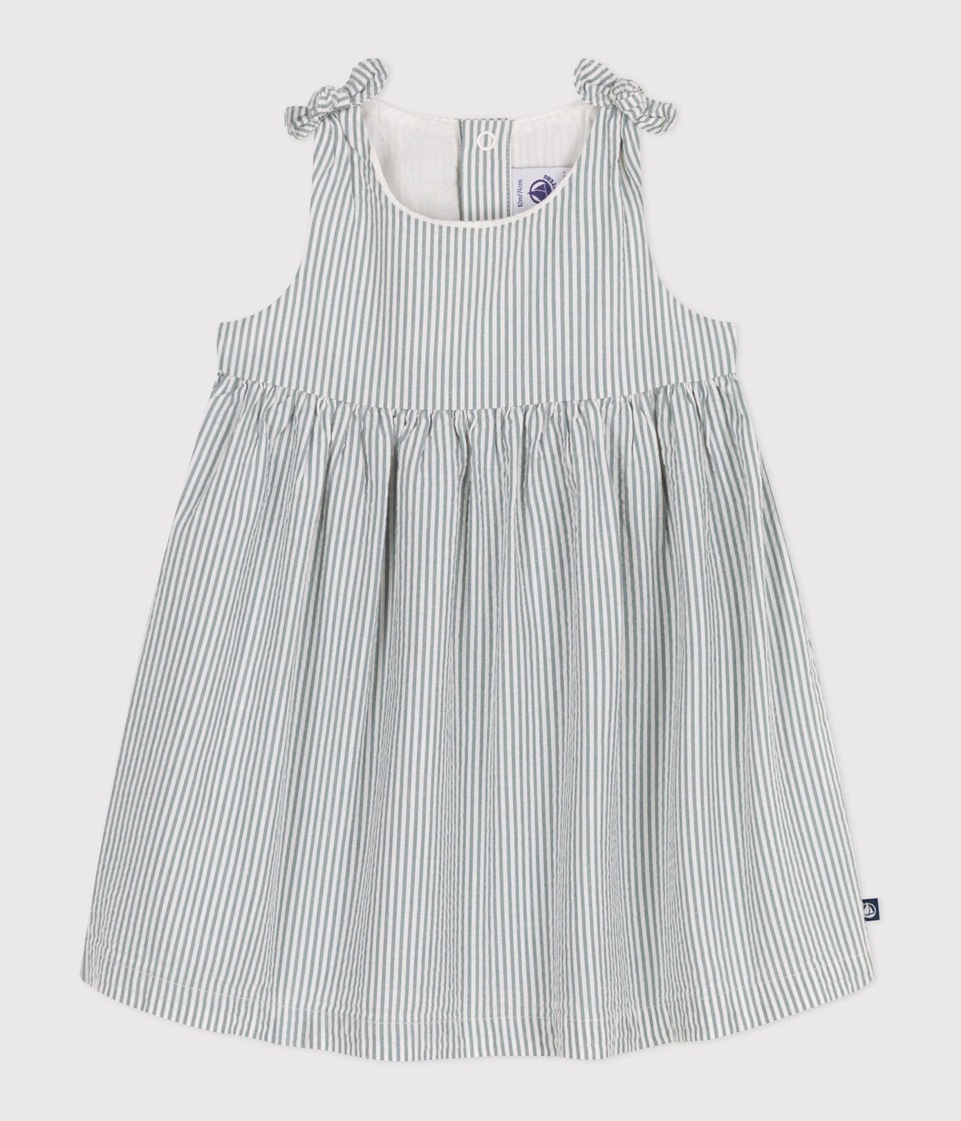 Robe bébé en coton sans manches - rayée