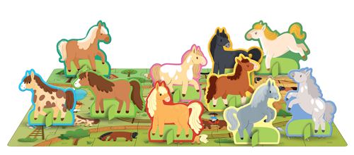 Livre Puzzle - Le Monde des Poneys