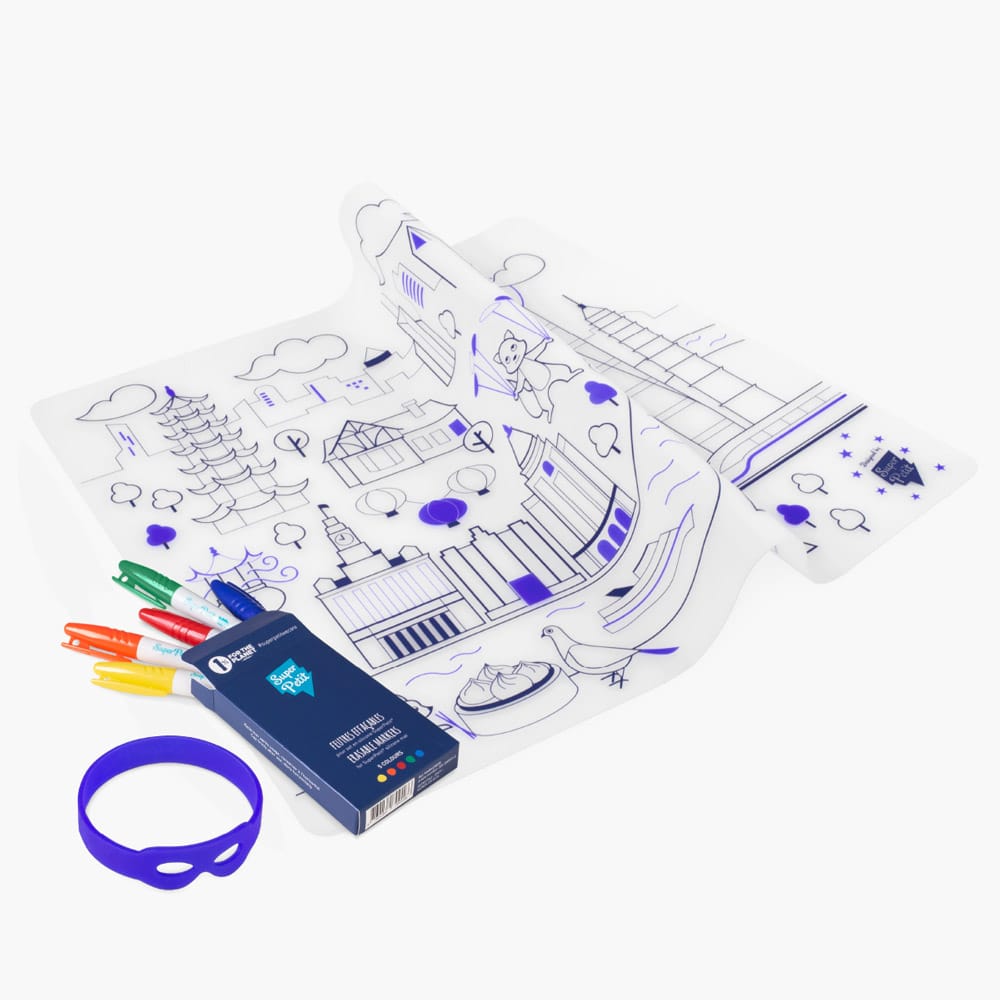 Set coloriage en silicone + feutres - City