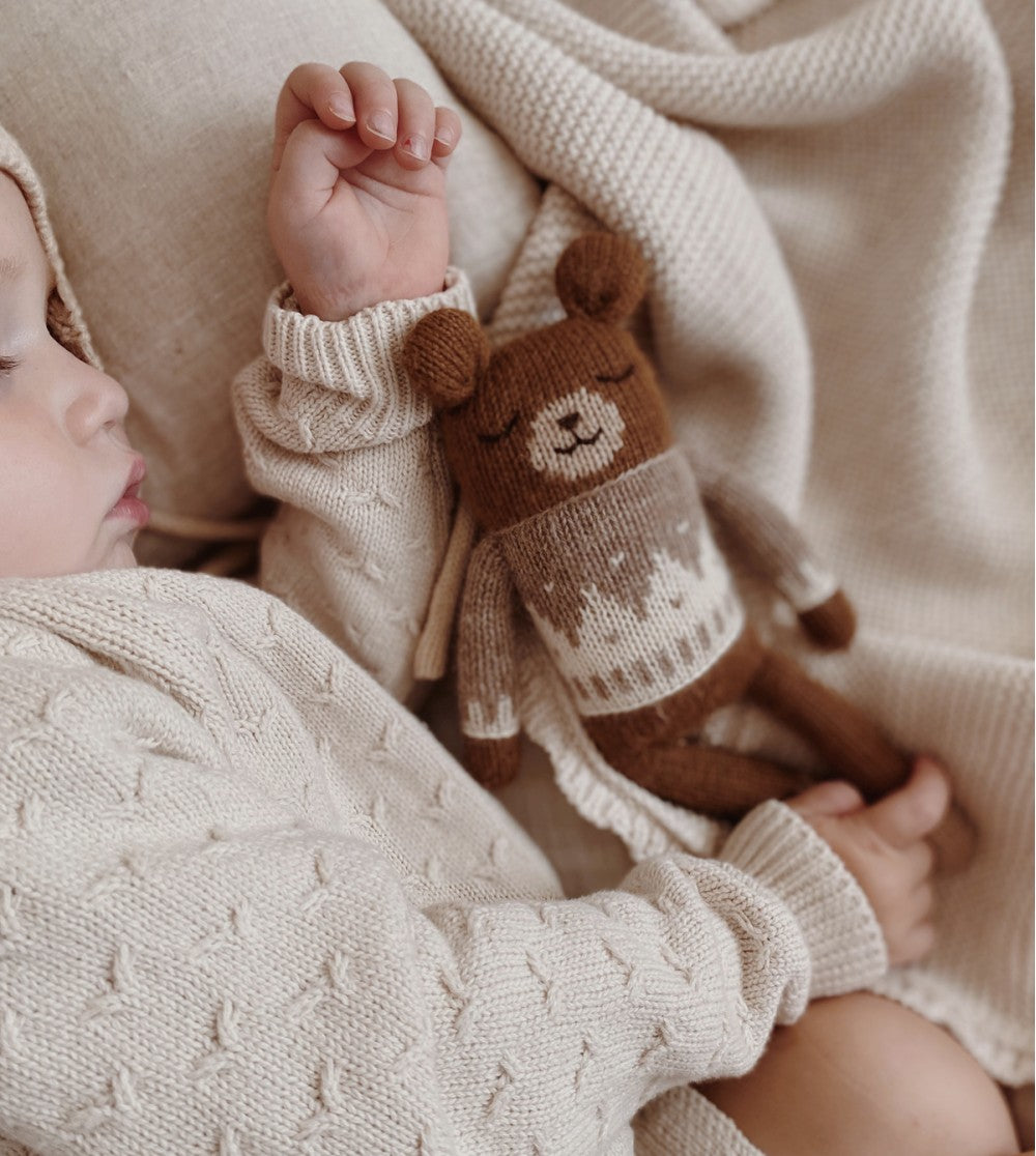 Doudou Ourson - Pull jacquard avoine