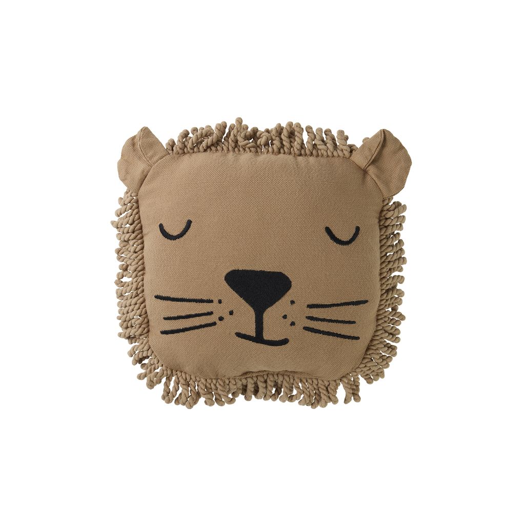 Coussin brodé Lion - Landscape